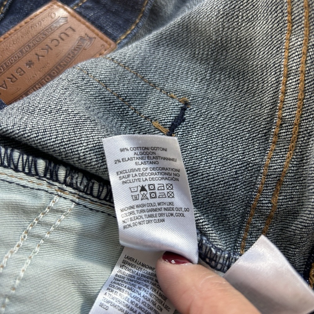 Lucky Brand 329 Classic Straight Leg 42x30(29.5) Dark Wash Denim Jeans Mens - Picture 9 of 14